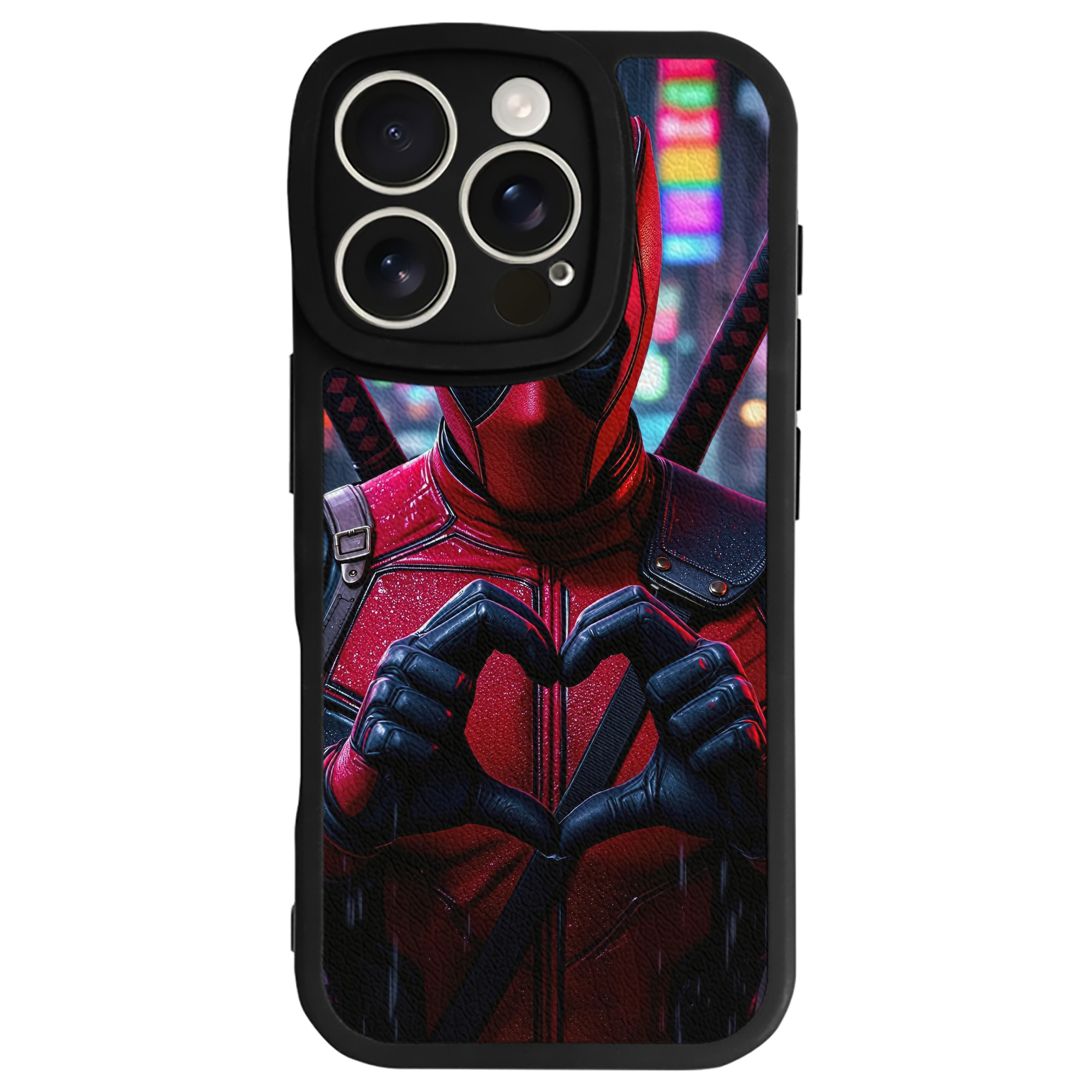 （画像用） Deadpool デッドプール 【iPhone 16シリーズ対応】シリコンスマホケース（レザー調） 材質：シリコン